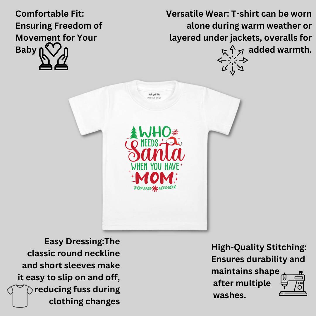 Arvesa Who Needs Santa When You Have Mom  Baby Boy & Girl Dress