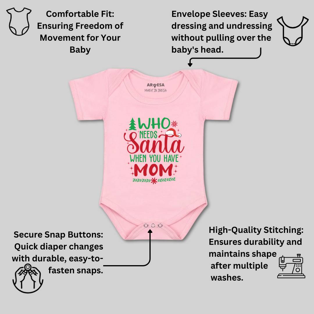 Arvesa Who Needs Santa When You Have Mom  Baby Boy & Girl Dress