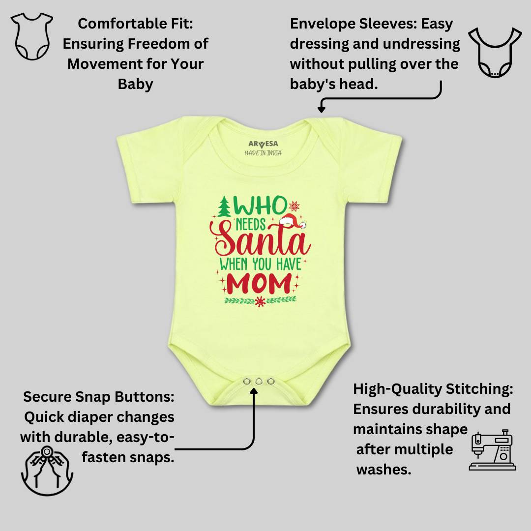 Arvesa Who Needs Santa When You Have Mom  Baby Boy & Girl Dress