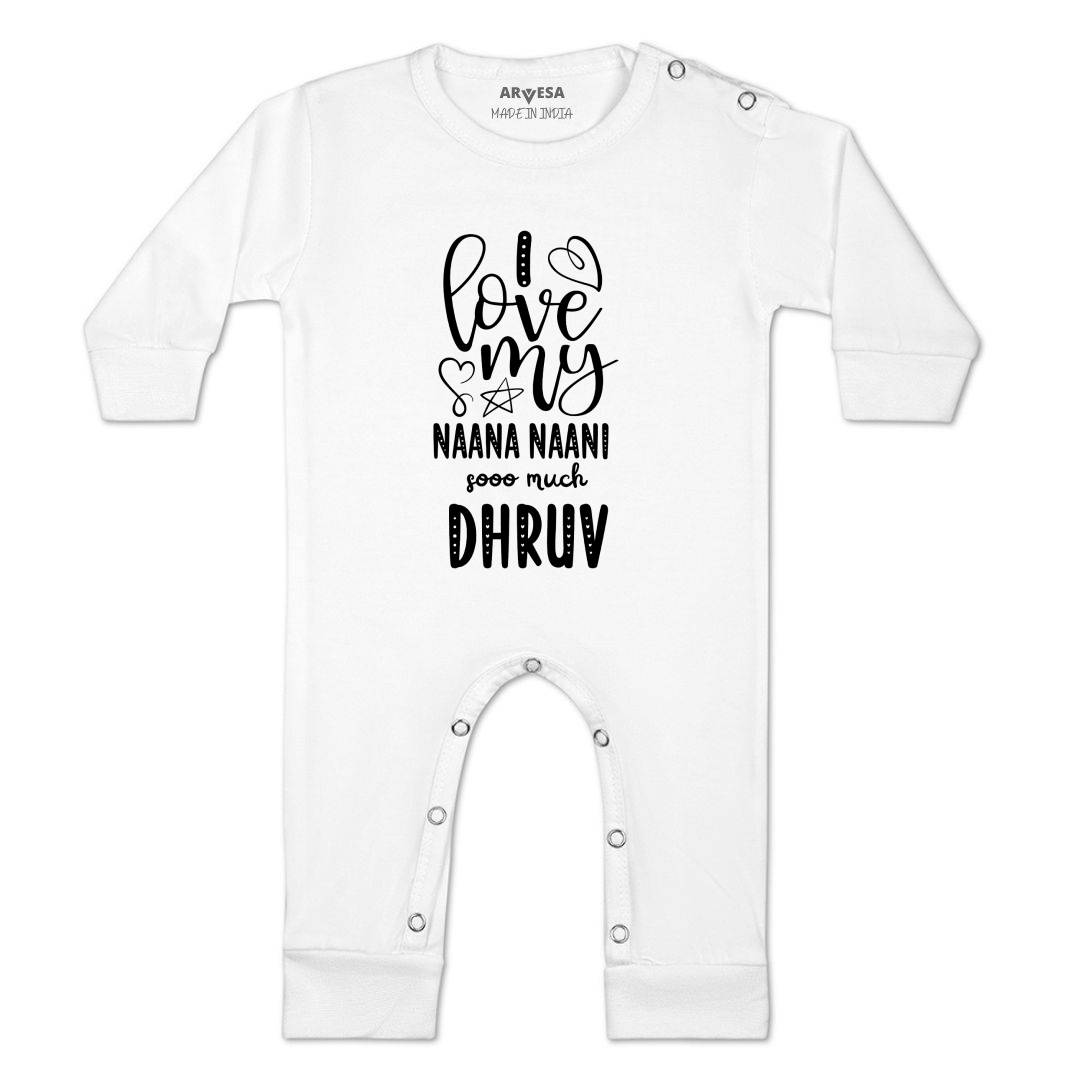 Arvesa I Love My Nana Nani So Much Baby Boy & Girl Dress