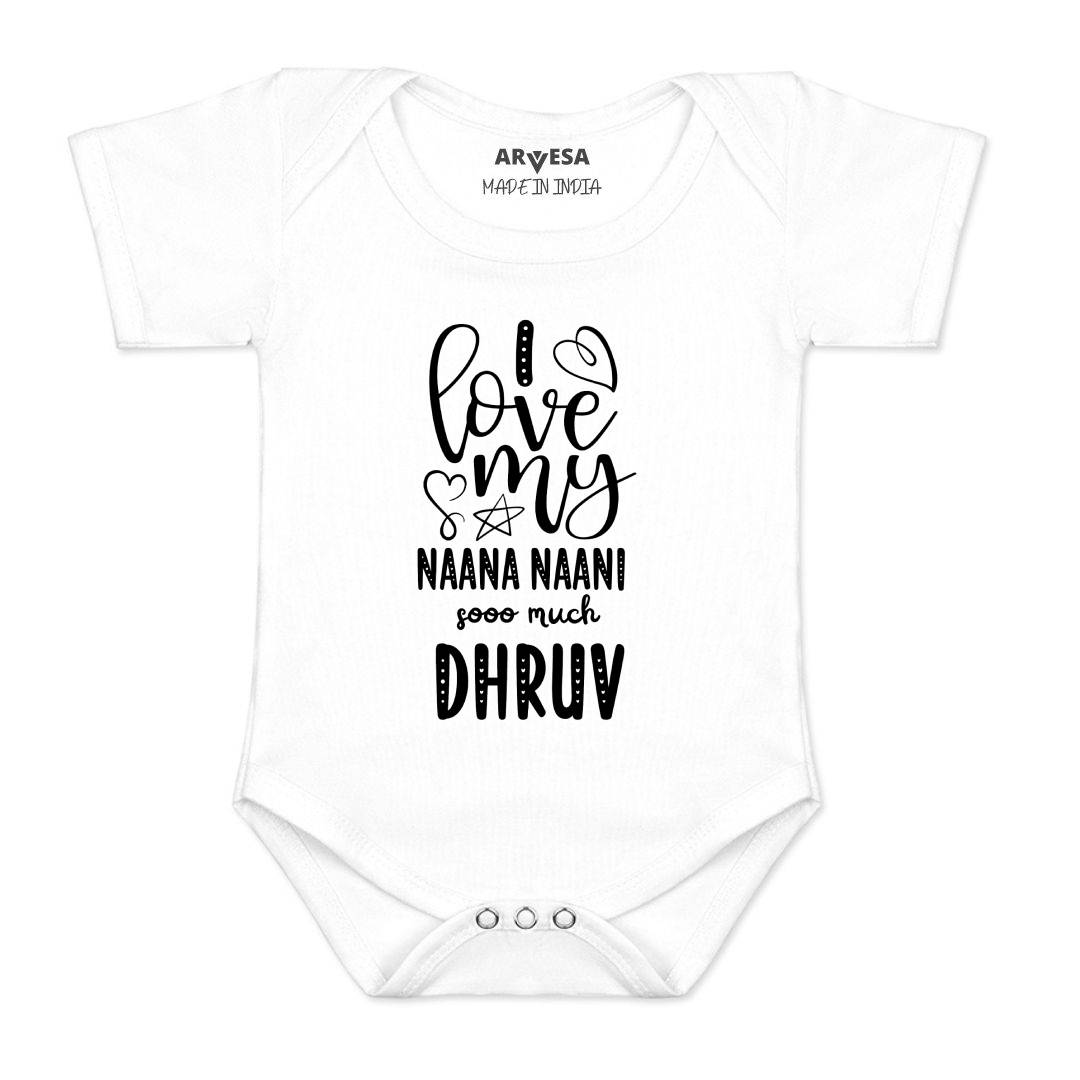 Arvesa I Love My Nana Nani So Much Baby Boy & Girl Dress