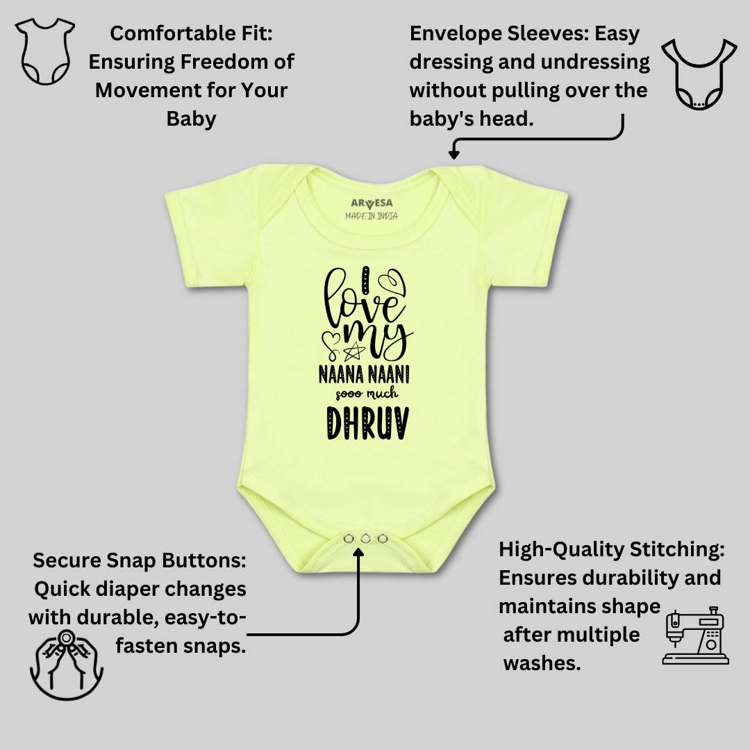 Arvesa I Love My Nana Nani So Much Baby Boy & Girl Dress