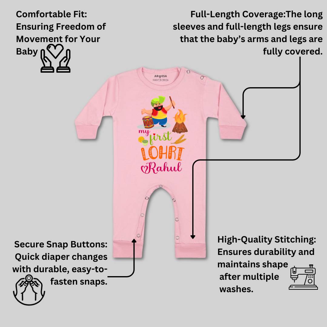 Arvesa My First Lohri  Baby Boy & Girl Dress