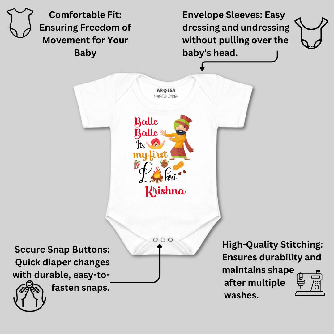 Arvesa My First Lohri  Baby Boy & Girl Dress
