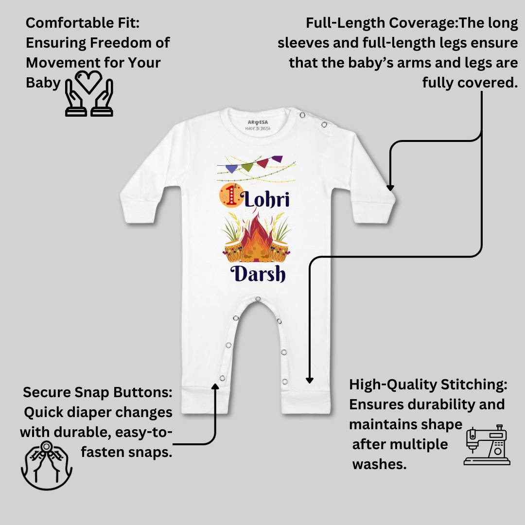 Arvesa My First Lohri  Baby Boy & Girl Dress