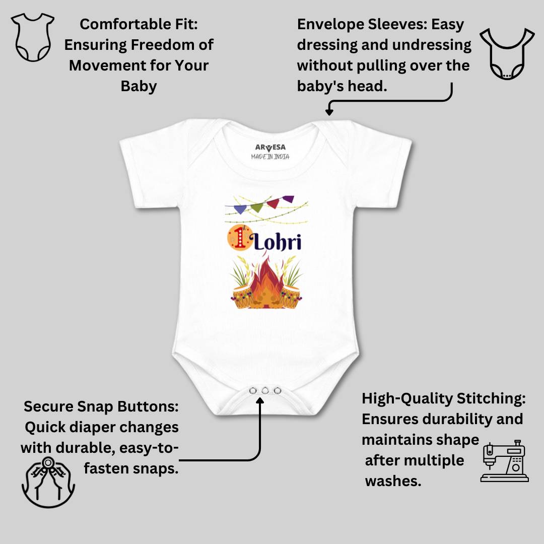Arvesa Design-599 Lohri My First Baby Boy and Baby Girl Dress .