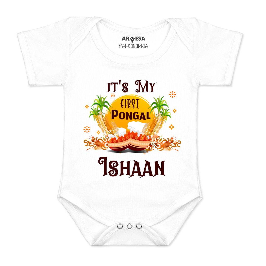 Arvesa My First Pongal  Baby Boy & Girl Dress