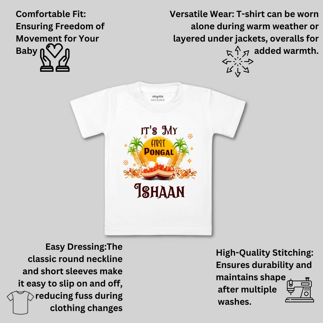 Arvesa My First Pongal  Baby Boy & Girl Dress