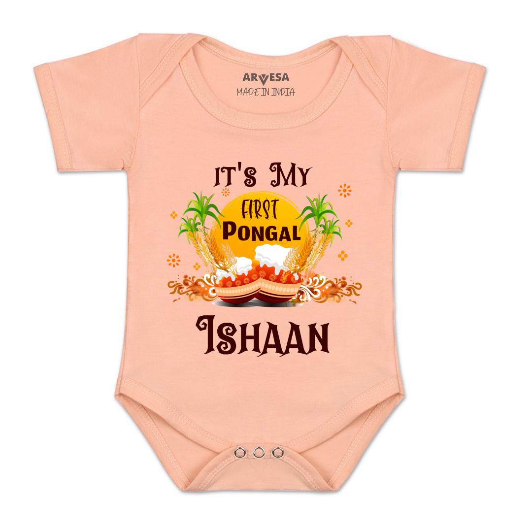 Arvesa My First Pongal  Baby Boy & Girl Dress