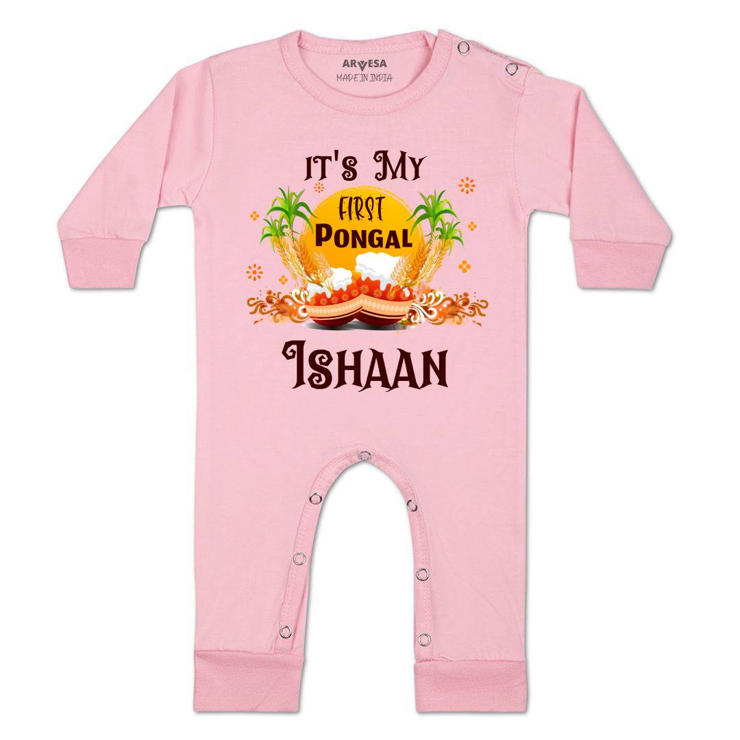 Arvesa My First Pongal  Baby Boy & Girl Dress