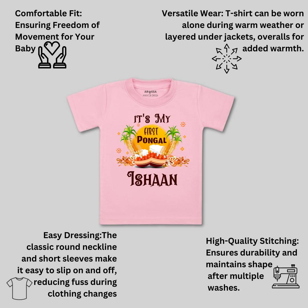 Arvesa My First Pongal  Baby Boy & Girl Dress