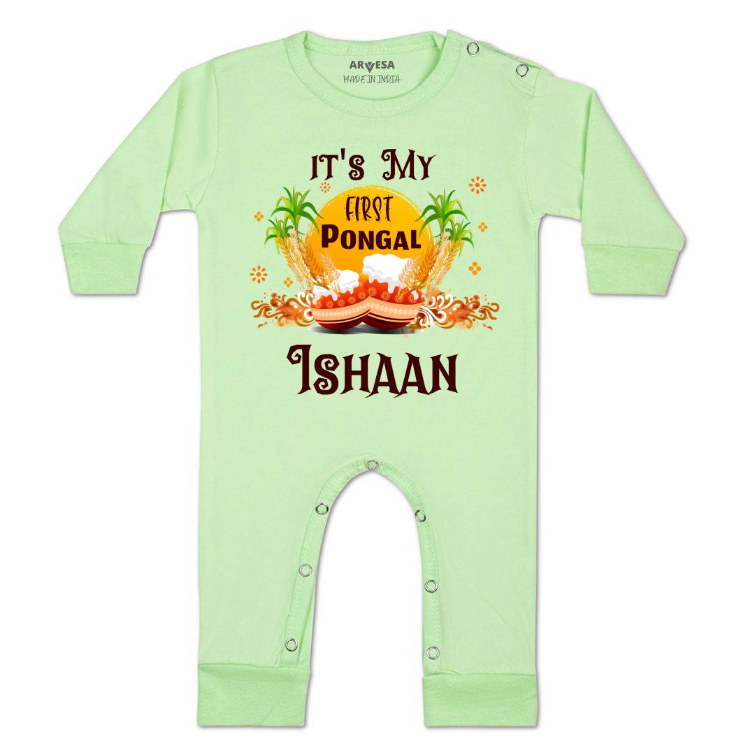 Arvesa My First Pongal  Baby Boy & Girl Dress