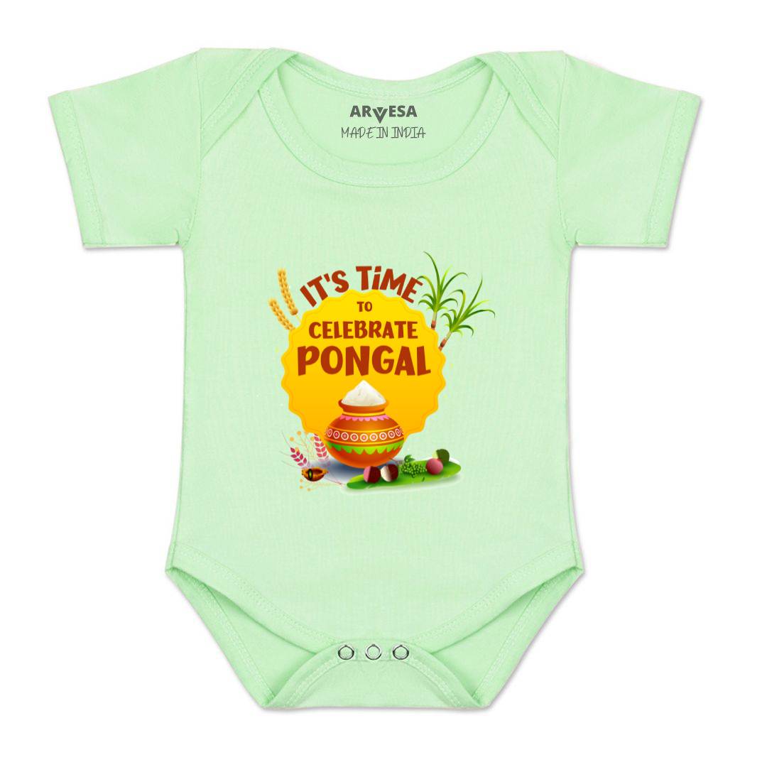 Arvesa Design-614 Pongal My First Baby Boy and Baby Girl Dress .