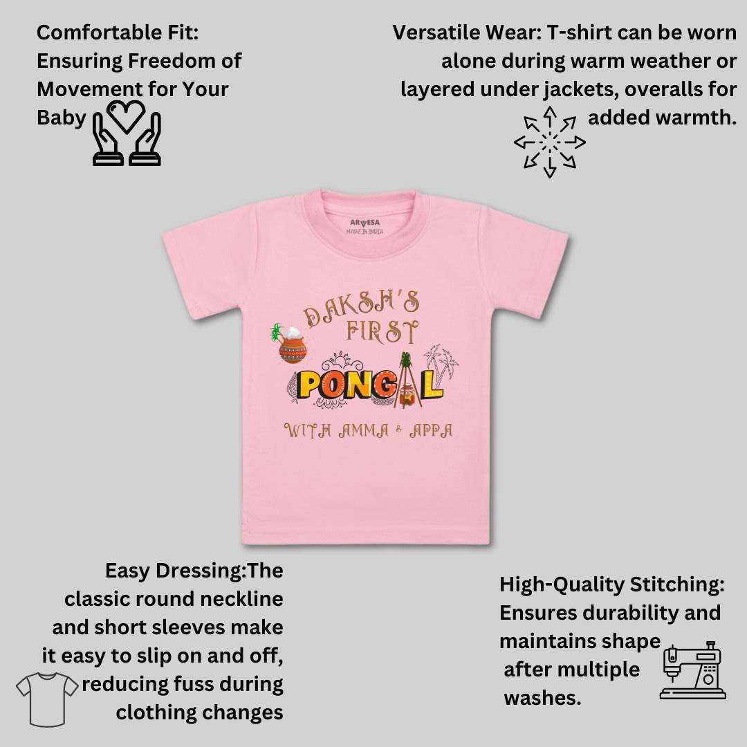 Arvesa My First Pongal  Baby Boy & Girl Dress