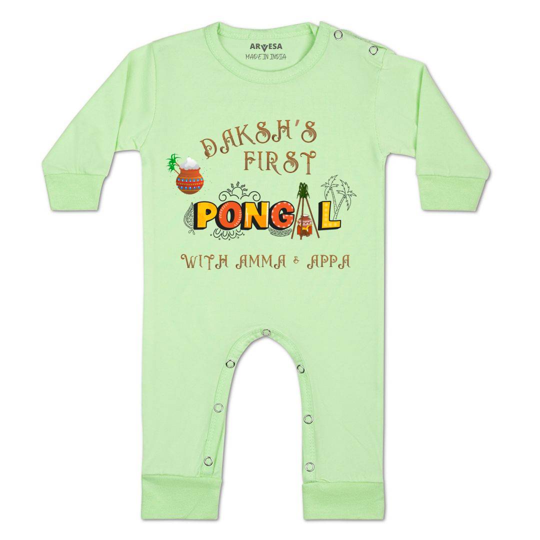 Arvesa My First Pongal  Baby Boy & Girl Dress