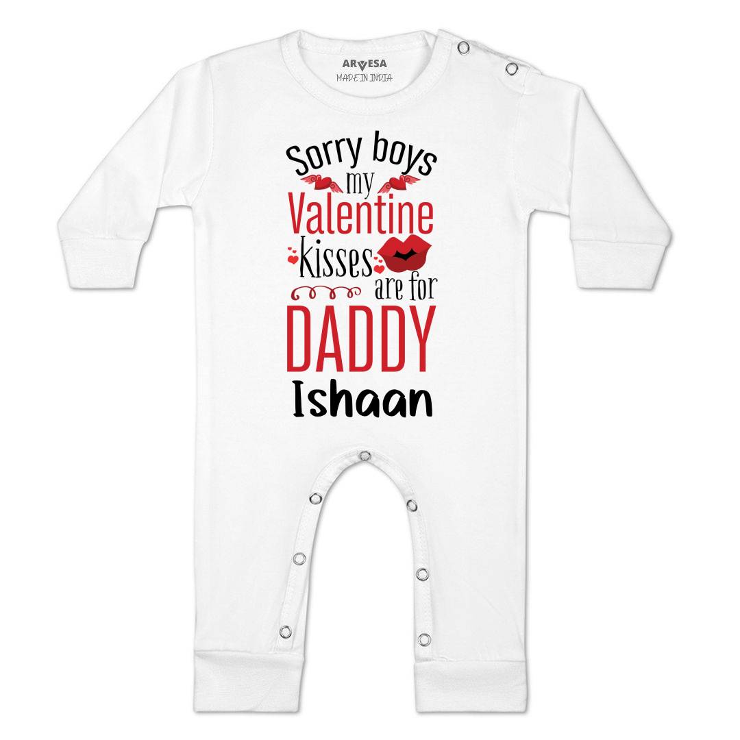 Arvesa Sorry Boys My Valentine Kisses Are For Daddy  Baby Boy & Girl Dress