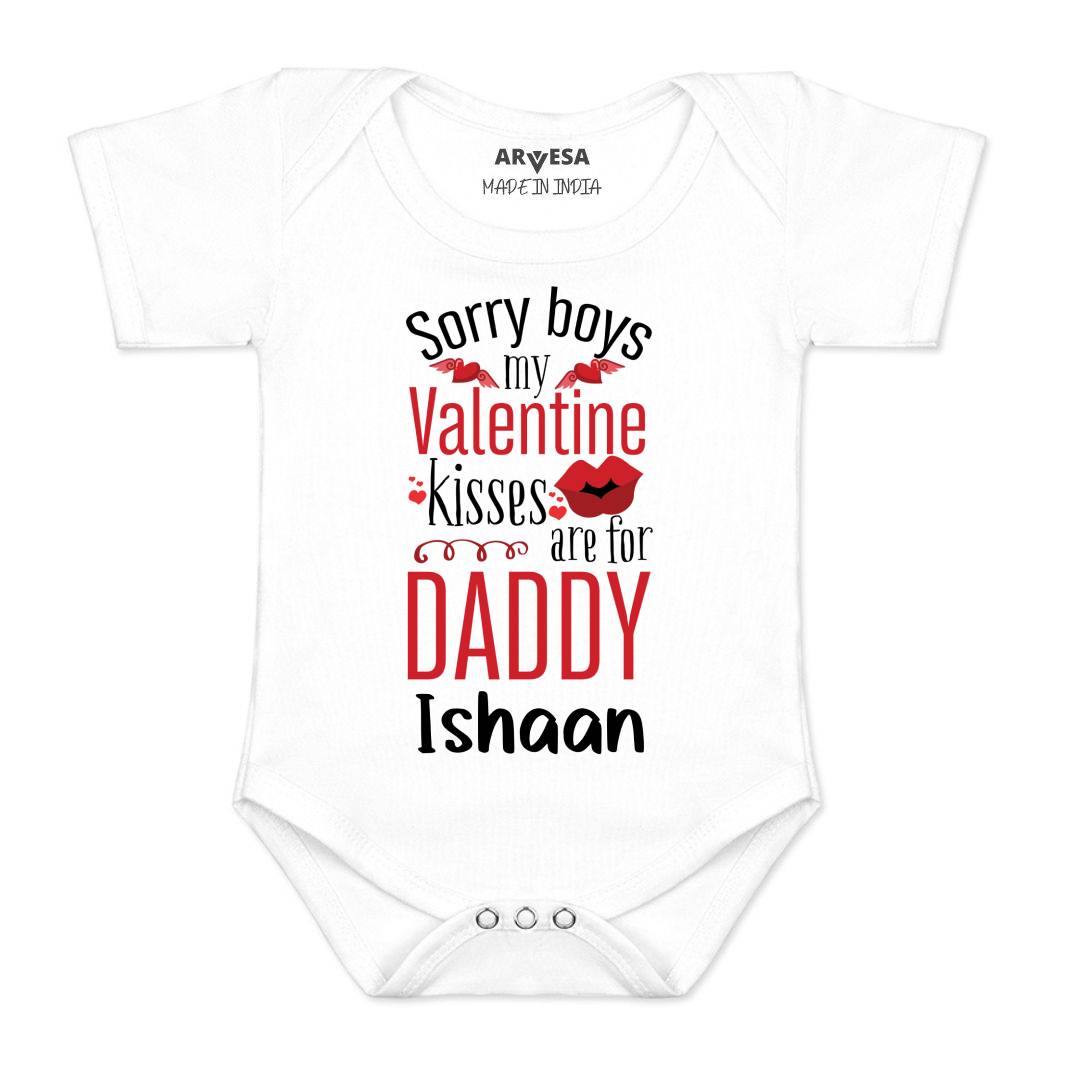 Arvesa Sorry Boys My Valentine Kisses Are For Daddy  Baby Boy & Girl Dress