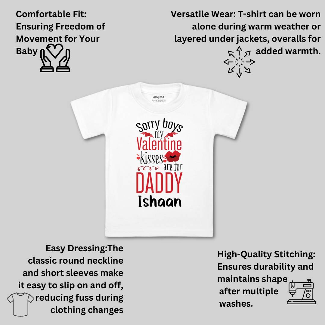 Arvesa Sorry Boys My Valentine Kisses Are For Daddy  Baby Boy & Girl Dress