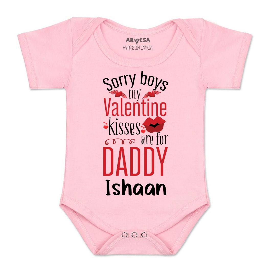 Arvesa Sorry Boys My Valentine Kisses Are For Daddy  Baby Boy & Girl Dress