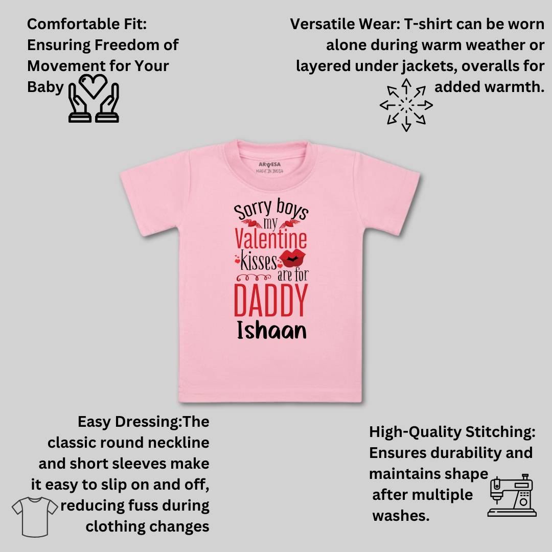 Arvesa Sorry Boys My Valentine Kisses Are For Daddy  Baby Boy & Girl Dress