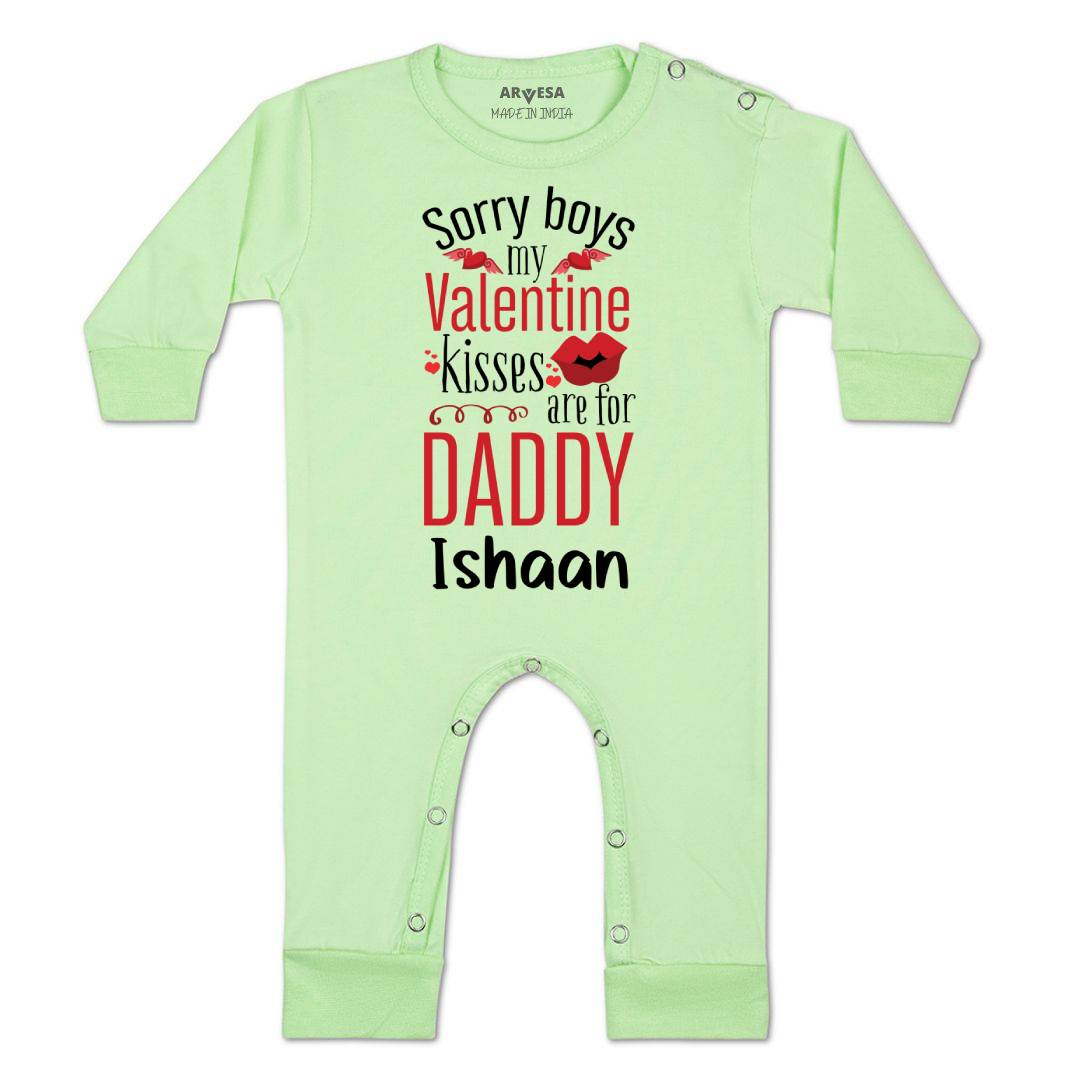 Arvesa Sorry Boys My Valentine Kisses Are For Daddy  Baby Boy & Girl Dress