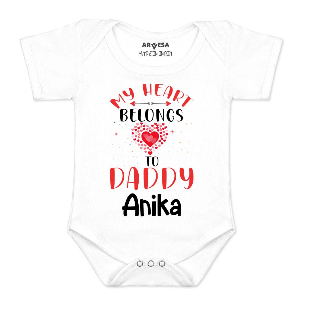 Arvesa My Heart Belongs To Daddy  Baby Boy & Girl Dress