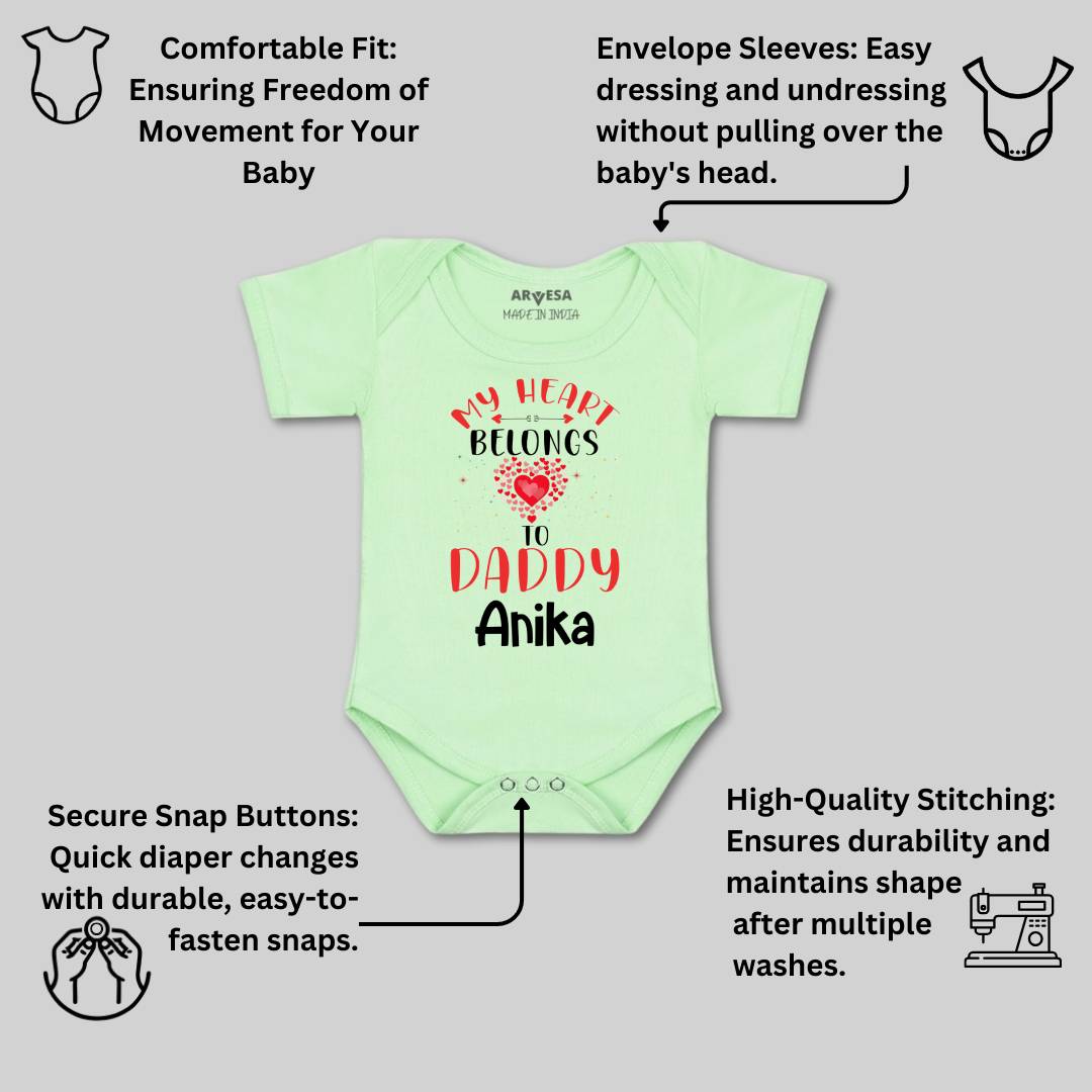 Arvesa My Heart Belongs To Daddy  Baby Boy & Girl Dress