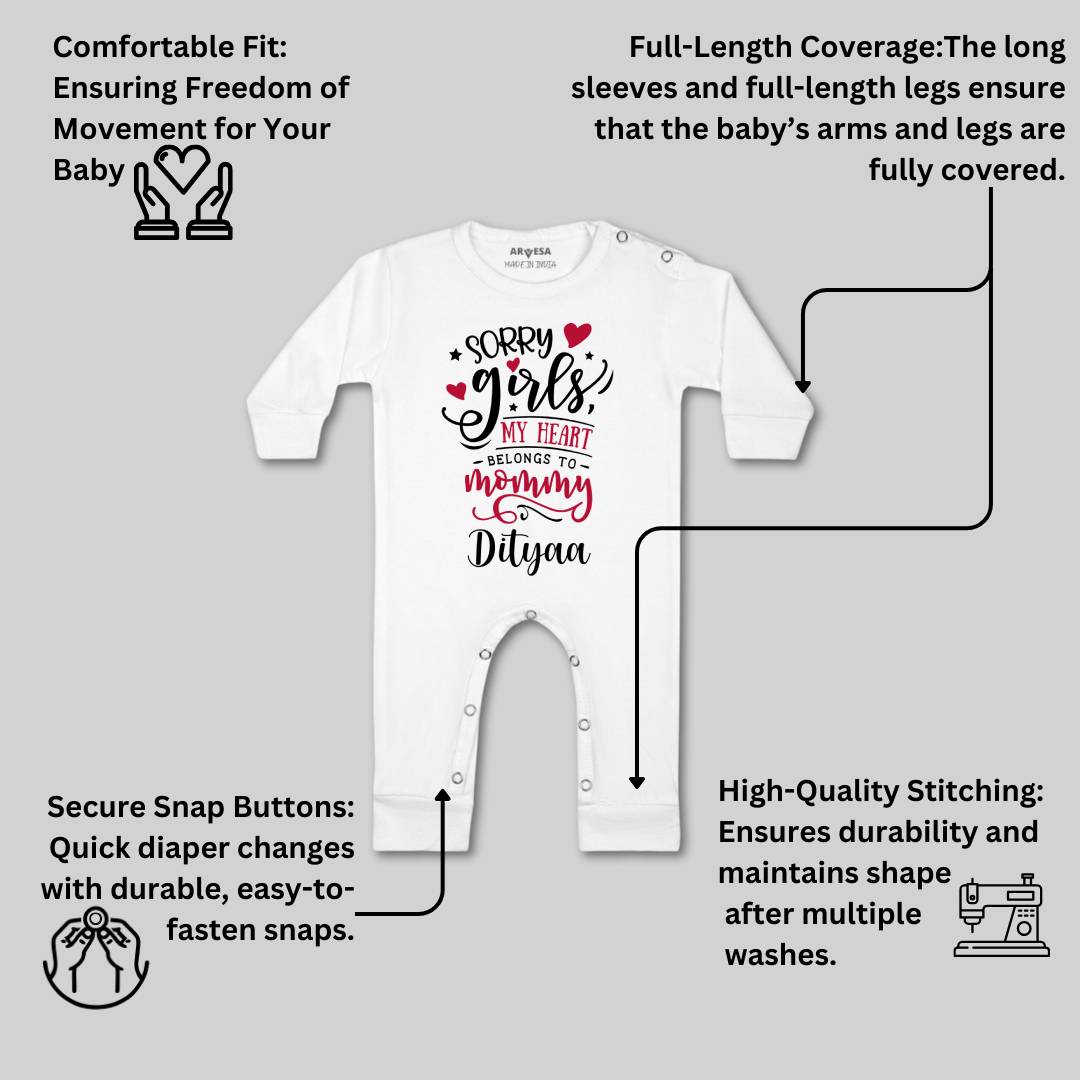 Arvesa Sorry Girls My Heart Belongs To Mommy  Baby Boy & Girl Dress