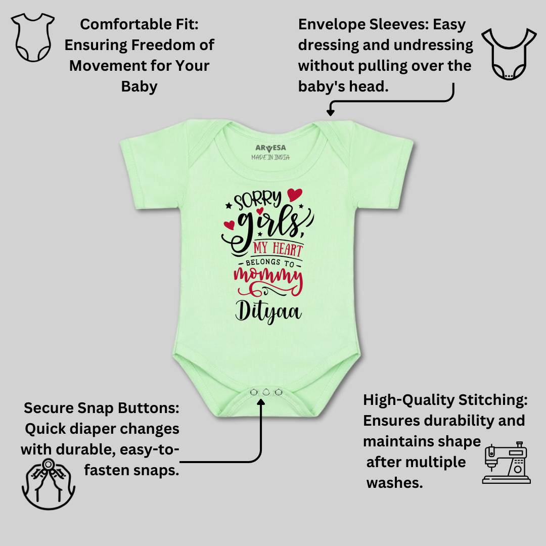 Arvesa Sorry Girls My Heart Belongs To Mommy  Baby Boy & Girl Dress