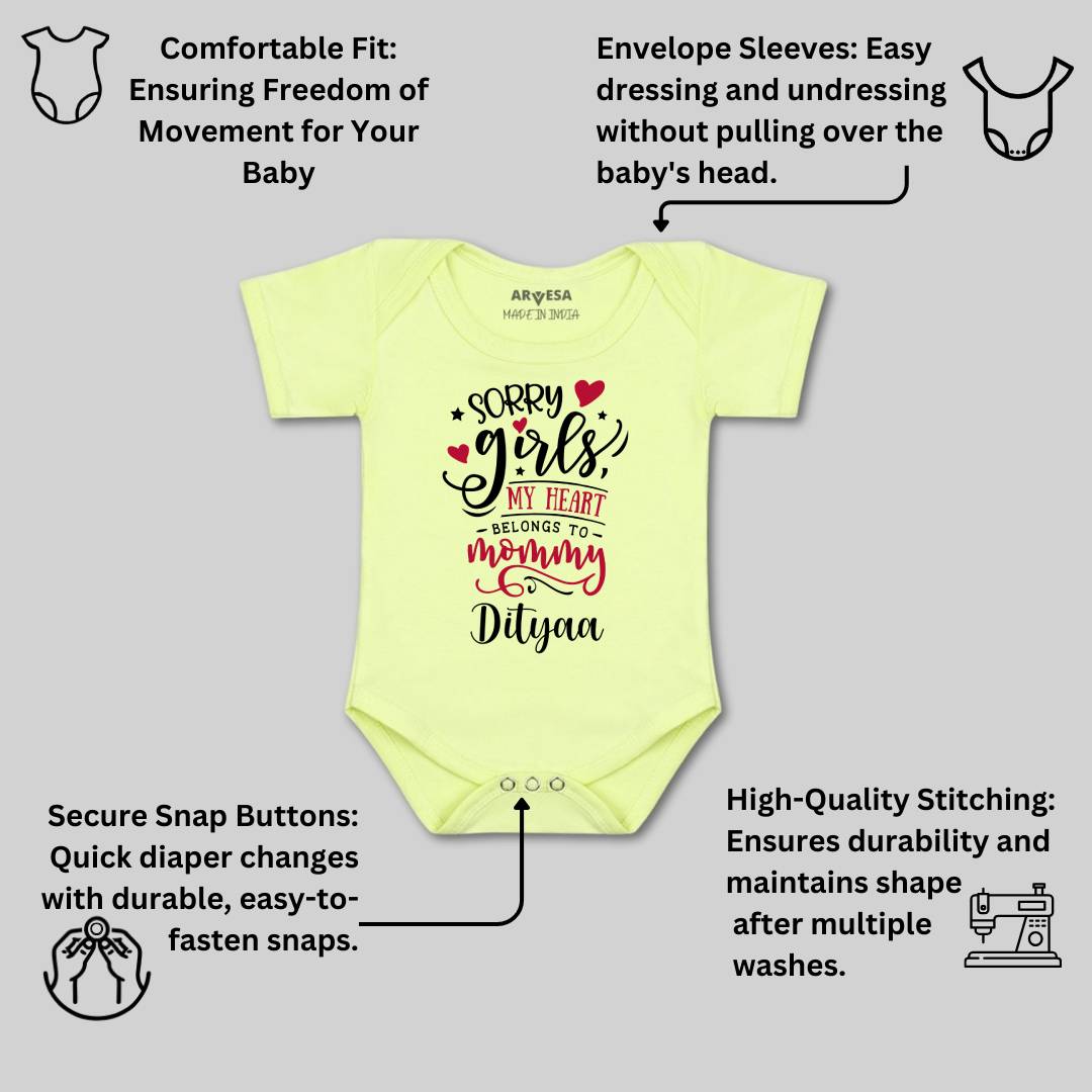 Arvesa Sorry Girls My Heart Belongs To Mommy  Baby Boy & Girl Dress
