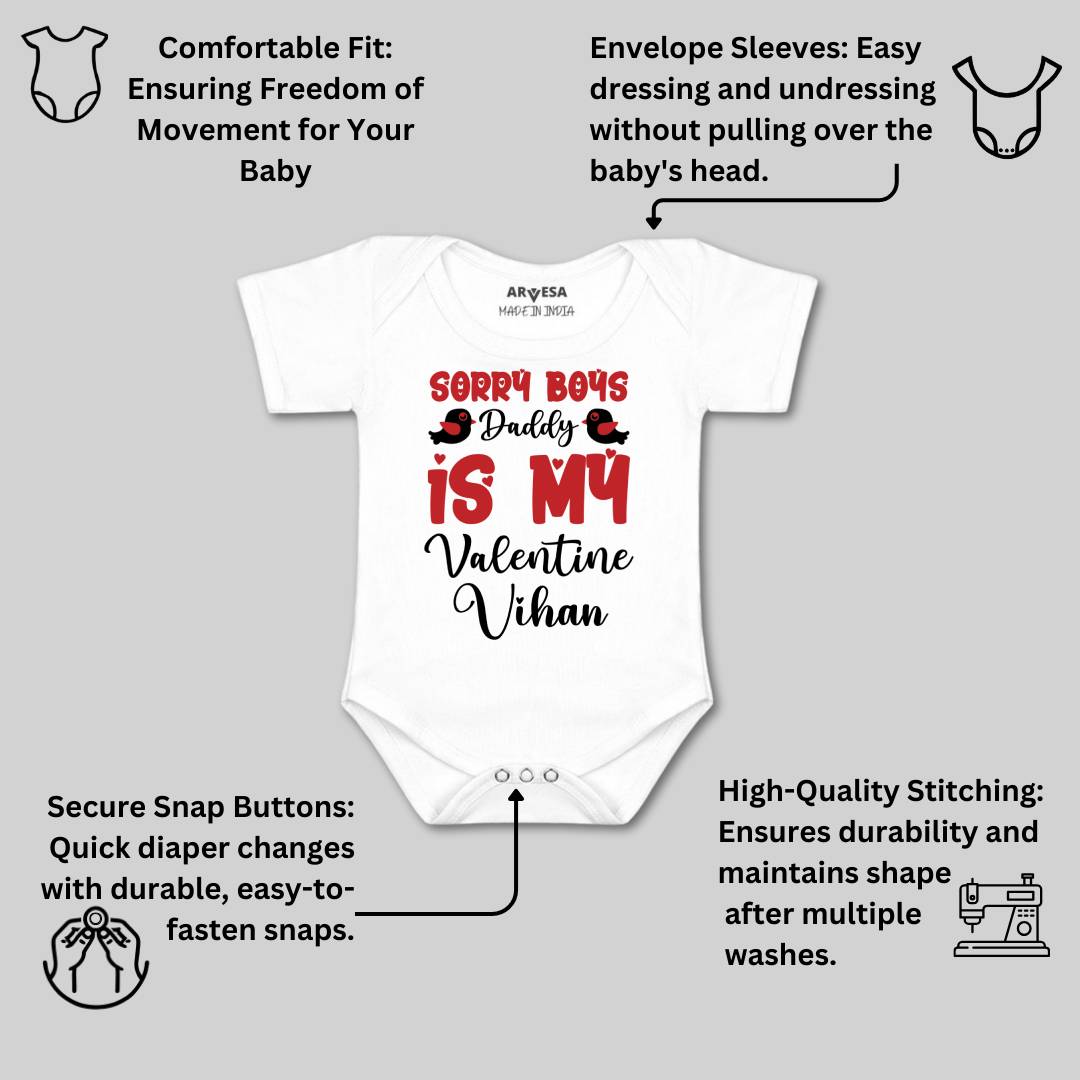 Arvesa Sorry Boys Daddy Is My Valentine  Baby Boy & Girl Dress