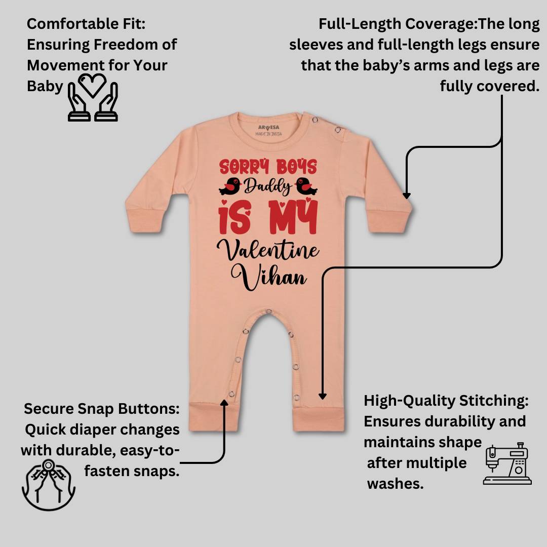 Arvesa Sorry Boys Daddy Is My Valentine  Baby Boy & Girl Dress