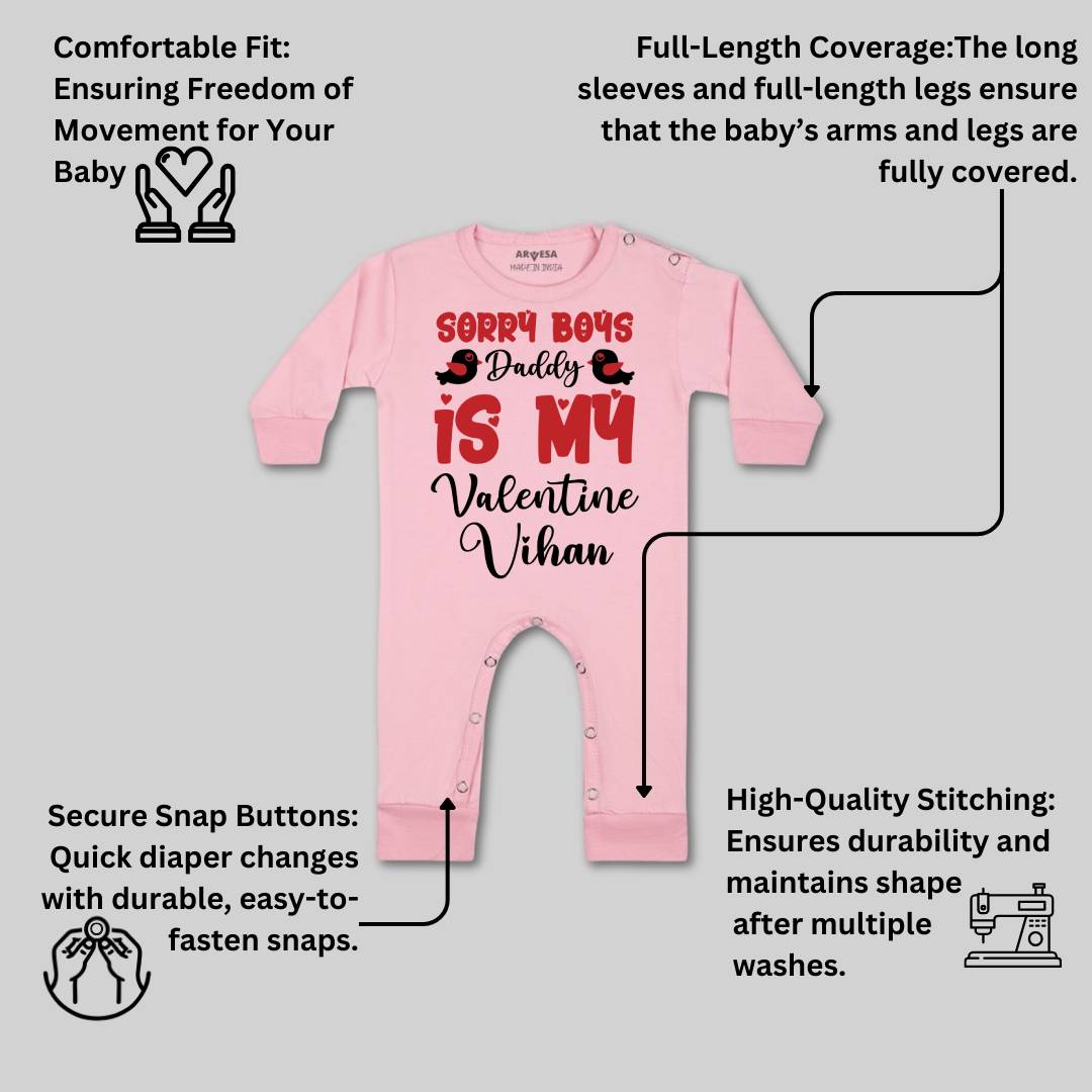 Arvesa Sorry Boys Daddy Is My Valentine  Baby Boy & Girl Dress
