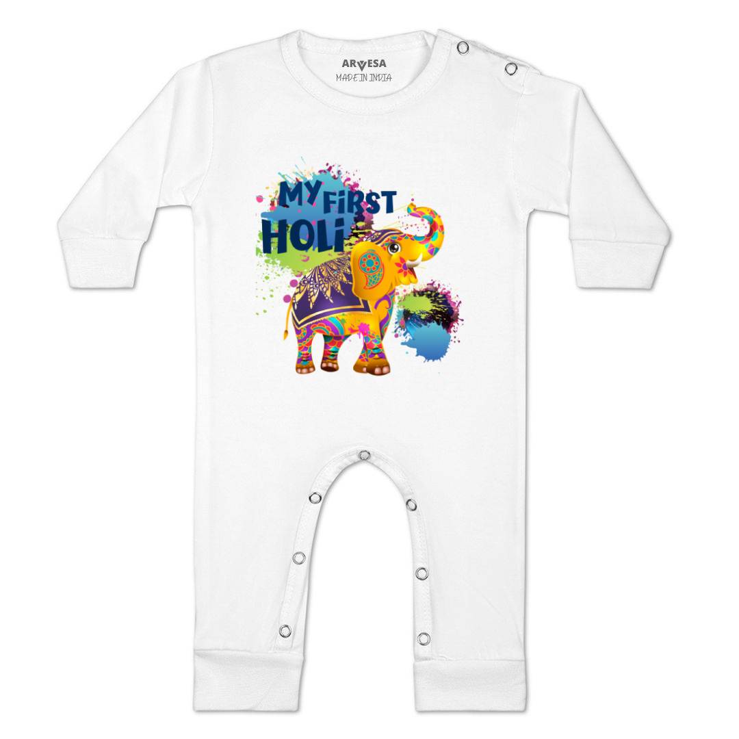 Arvesa Design-751 Holi My First Baby Boy and Baby Girl Dress .