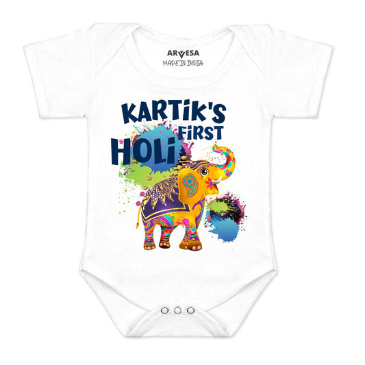 Arvesa My First Holi  Baby Boy & Girl Dress