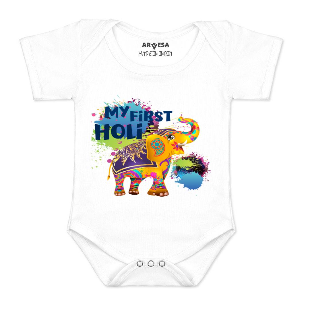 Arvesa Design-751 Holi My First Baby Boy and Baby Girl Dress .