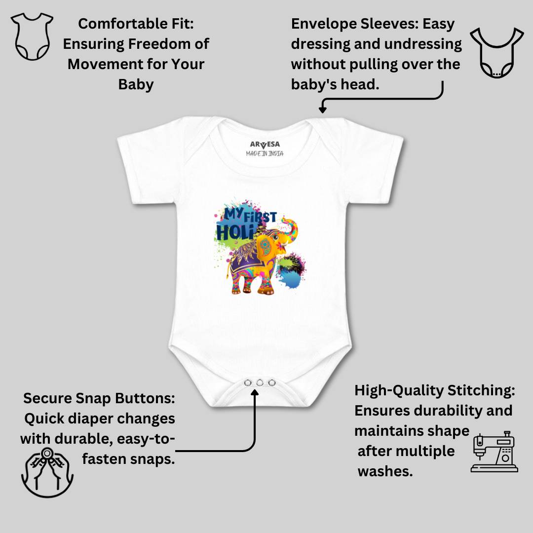 Arvesa Design-751 Holi My First Baby Boy and Baby Girl Dress .