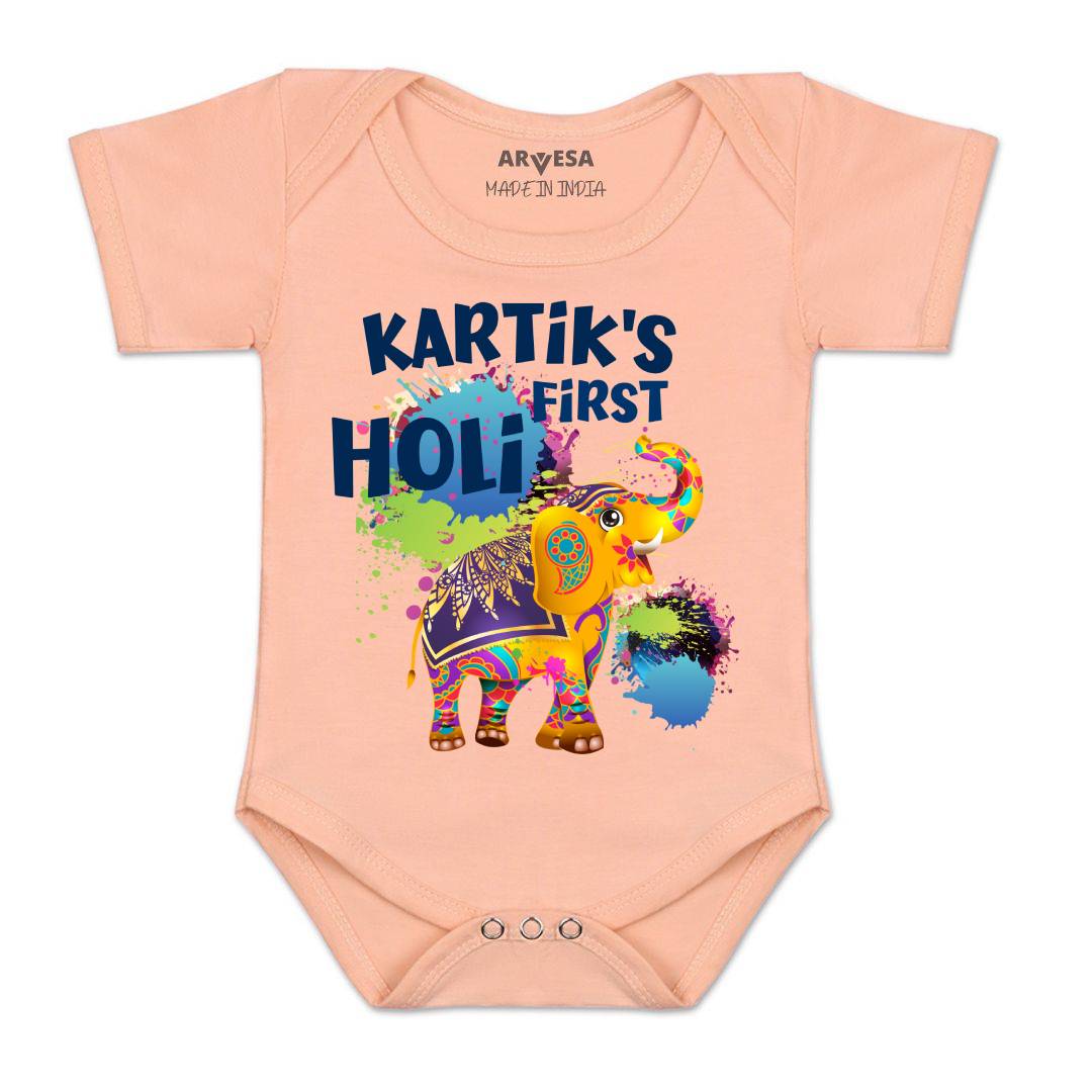 Arvesa My First Holi  Baby Boy & Girl Dress