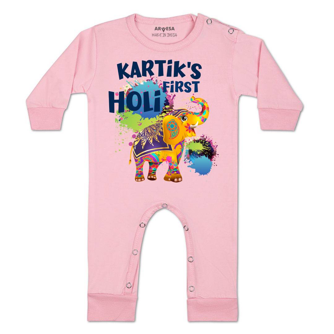 Arvesa My First Holi  Baby Boy & Girl Dress