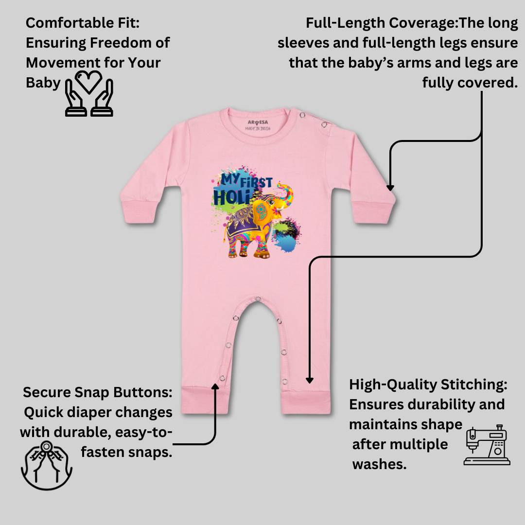 Arvesa Design-751 Holi My First Baby Boy and Baby Girl Dress .