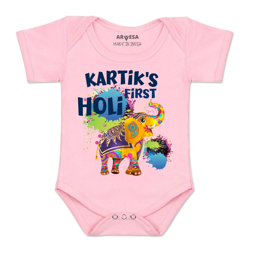 Arvesa My First Holi  Baby Boy & Girl Dress