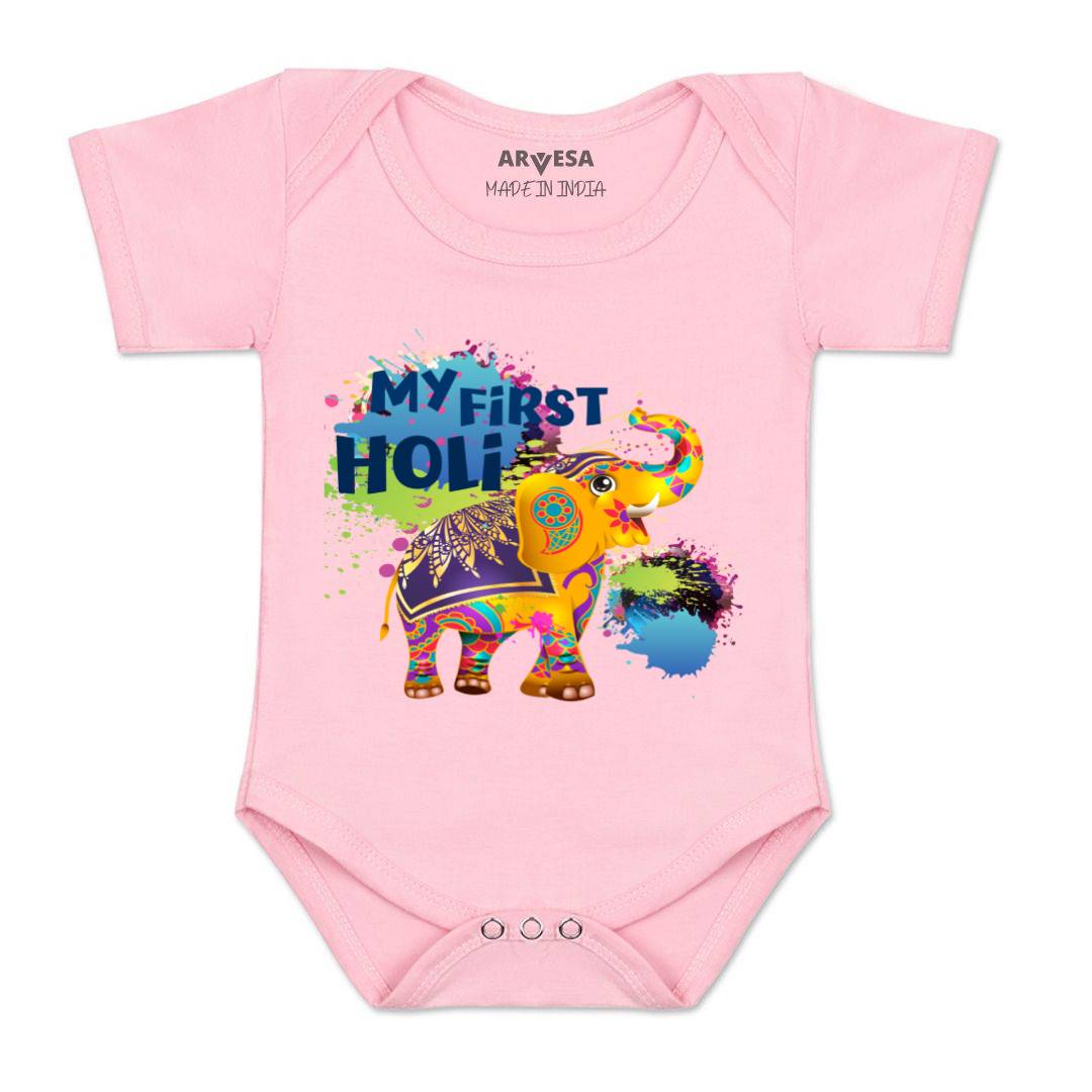 Arvesa Design-751 Holi My First Baby Boy and Baby Girl Dress .