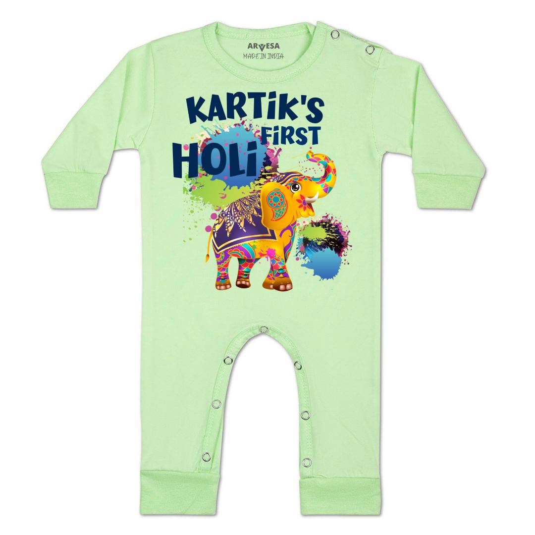 Arvesa My First Holi  Baby Boy & Girl Dress