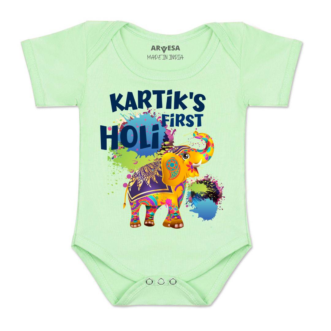 Arvesa My First Holi  Baby Boy & Girl Dress