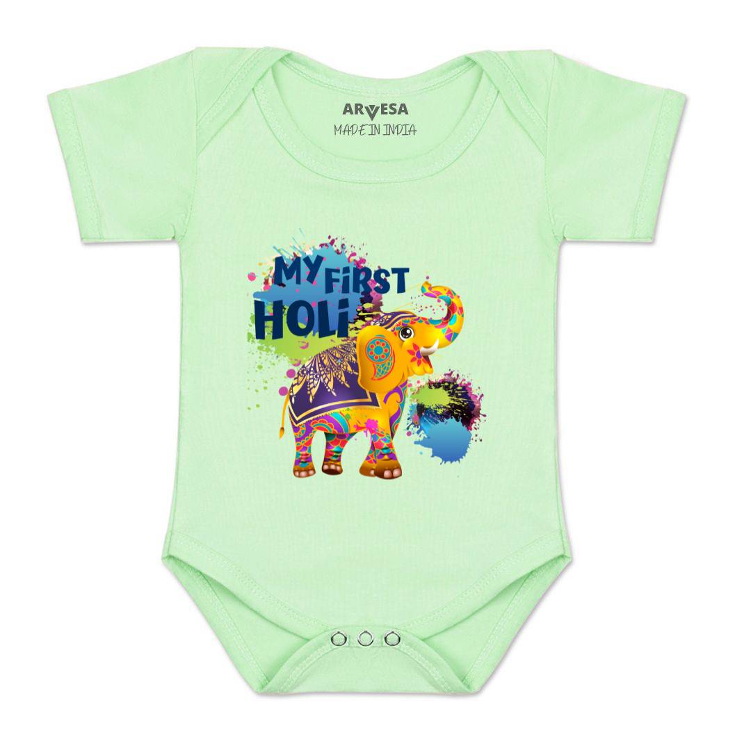 Arvesa Design-751 Holi My First Baby Boy and Baby Girl Dress .