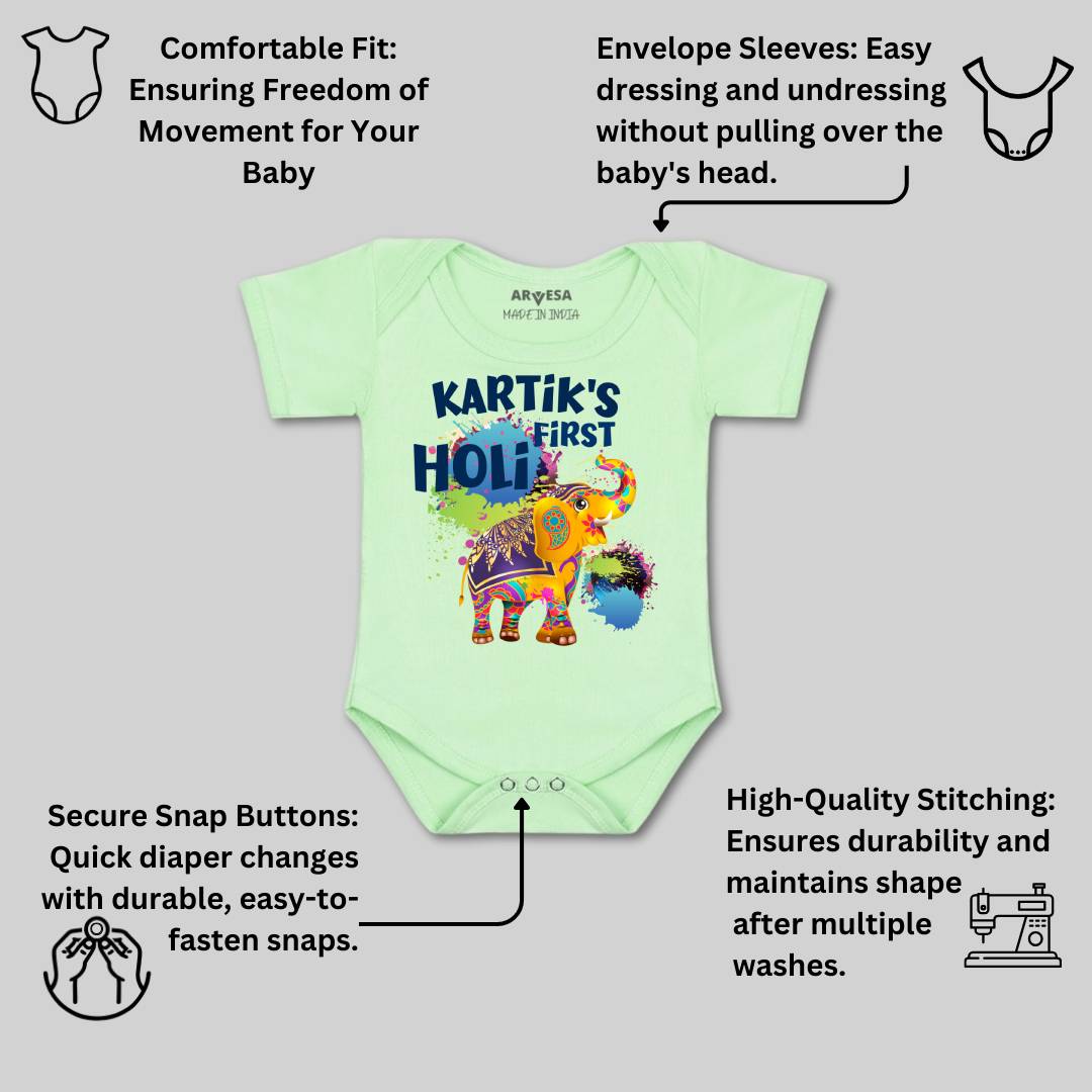 Arvesa My First Holi  Baby Boy & Girl Dress