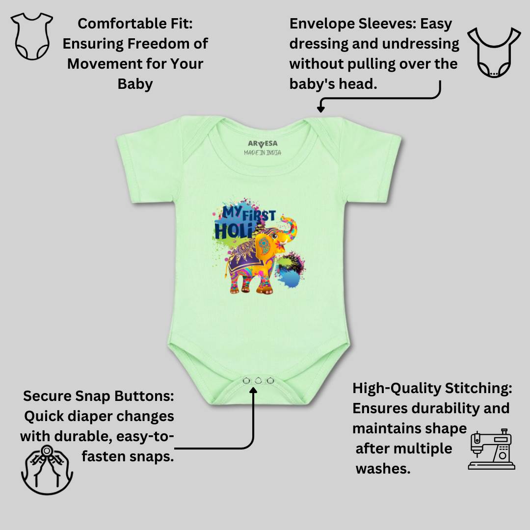 Arvesa Design-751 Holi My First Baby Boy and Baby Girl Dress .