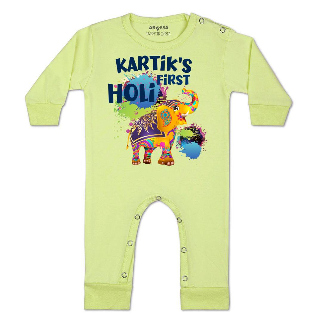 Arvesa My First Holi  Baby Boy & Girl Dress