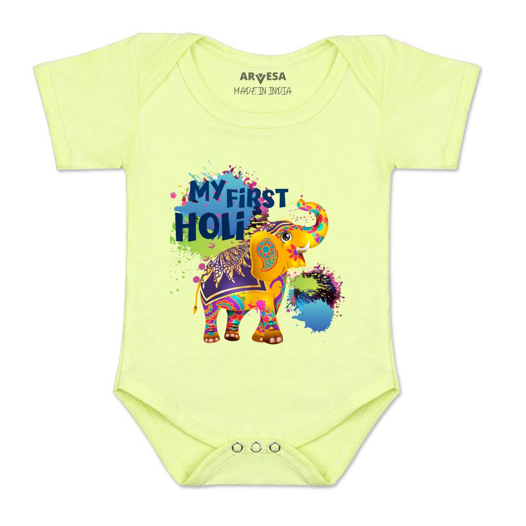 Arvesa Design-751 Holi My First Baby Boy and Baby Girl Dress .