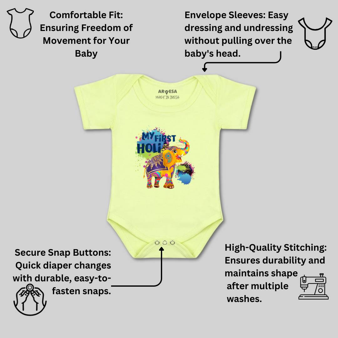 Arvesa Design-751 Holi My First Baby Boy and Baby Girl Dress .